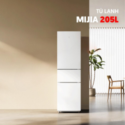 Tủ lạnh ba cửa Xiaomi Mijia 205L – Phiên bản pha lê trắng, có ngăn đông mềm