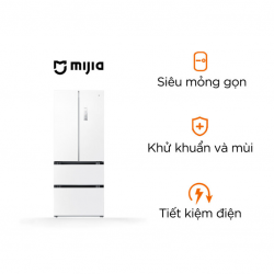 Tủ lạnh 4 cánh Xiaomi Mijia 439L – Thiết kế siêu mỏng, màu trắng tinh tế, 18 ngăn chứa đa dạng