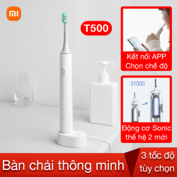 Bàn chải thông minh Xiaomi Mijia T500 - Kết nối App chải điện vệ sinh răng miệng