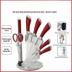 Bộ dao BerlingerHaus 8 món bằng thép không gỉ có đế Acrylic