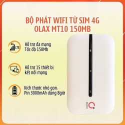 Bộ phát Wifi 4G MT10 Tốc độ 150Mbps, Dung lượng pin 3000 mAh