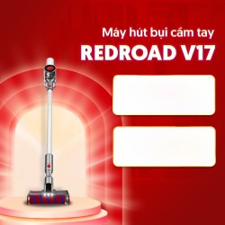 Máy hút bụi cầm tay không dây  Redroad V17 – Lực hút vô địch, Nhiều đầu hút đi kèm, Pin rời tiện lợi