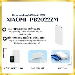 Pin sạc dự phòng xiaomi 20000mAh 22.5W 